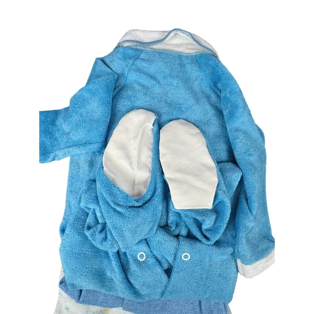 Vintage Baby Sleeper Pajamas Terry Cloth Retro Nursery‎ Decor Boy Bundle Romper